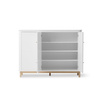OLIVER FURNITURE Дитячий дерев'яний комод з 3 дверцятами, білий/дуб