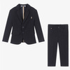 BOSS Kids Boys two-piece navy suit
