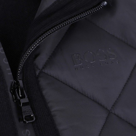 BOSS Kids Kardigan chłopięcy pikowany czarny