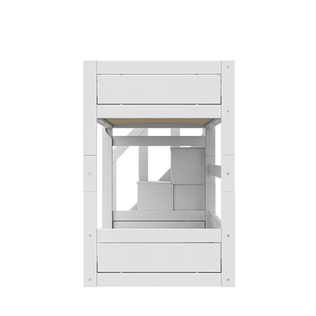 LIFETIME Kidsrooms Kid's Low Bunkbed with stairs 90x200 cm, white