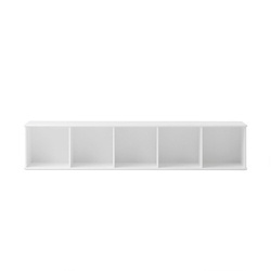 OLIVER FURNITURE Біла дерев'яна дитяча книжкова шафа, 5x1, для настінного монтажу