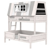 LIFETIME Kidsrooms Łóżko dziecięce piętrowe My Hangout 90/120/200 cm, whitewash