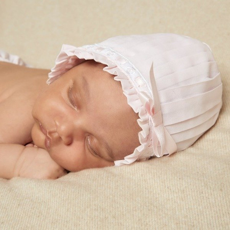 SARAH LOUISE Baby pink pleated hat