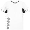 BOSS Kids T-shirt chłopięcy biały z nadrukiem logo
