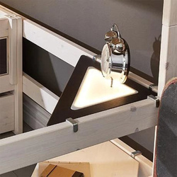 LIFETIME Kidsrooms Дитяча кутова полиця зі світлодіодним освітленням, чорна