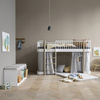  OLIVER FURNITURE Оригінальне низьке ліжко-горище Wood Original, 90x200 см, білий/дубовий колір