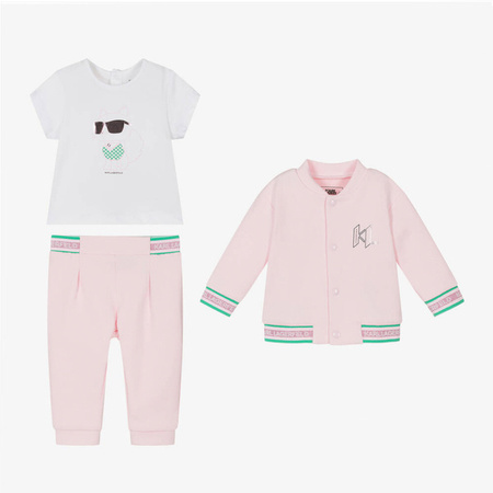 KARL LAGERFELD Kids Baby girls tracksuit set pale pink