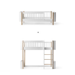 Olver Furniture CONVERSION KIT MINI+ JUNIOR BED to MINI+ LOW LOFT BED, WHITE/OAK