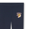 KENZO Kids Leginsy dziewczęce granatowe z logo