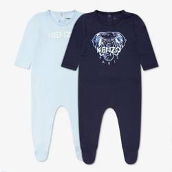 KENZO Kids Baby boys organic cotton Tiger babygrows set in blue