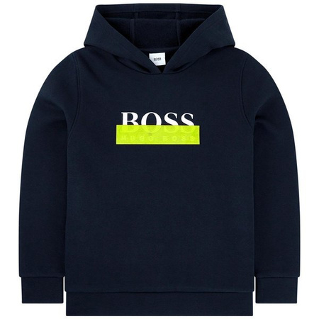 BOSS KIDS Mini Mi Bluza chłopięca z kapturem granatowa