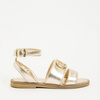 TWINSET Sandały dziecięce dla dziewczynki skórzane złote