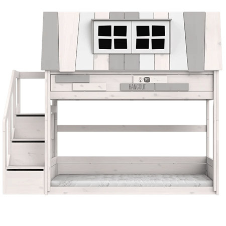 LIFETIME Kidsrooms Kid's Low bunk bed My Hangout, whitewash