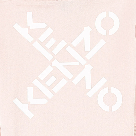 KENZO Kids Bluza dziewczęca z kapturem jasno-różowa logo