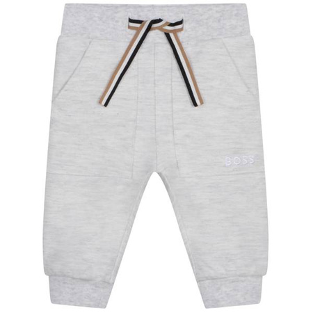 BOSS Kids Dres niemowlęcy dla chłopca dwu-częściowy szary