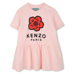 KENZO Kids Baby girls organic cotton short sleeve dress in pastel pink