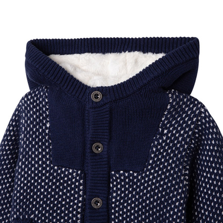 TIMBERLAND Kardigan dziecięcy podszyty futerkiem z kapturem