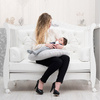 ItalBaby white baby cot with sofa option