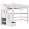 LIFETIME Kidsrooms Łóżko High Sleeper 177 cm ze schodami - Breeze