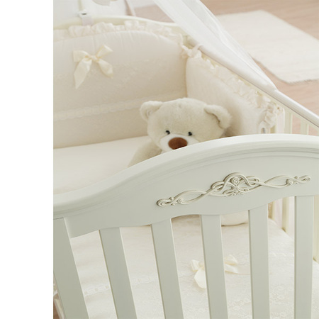 ItalBaby Three piece bedding set, white