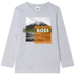 BOSS KIDS Logo print t-shirt grey