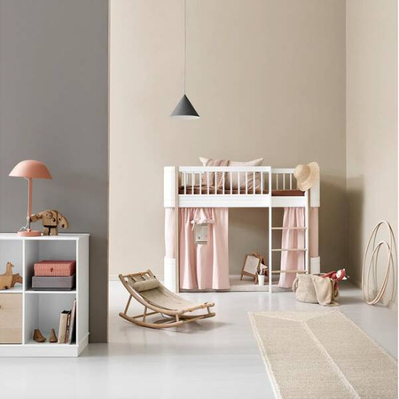 OLIVER FURNITURE Kurtyna do łóżka dziecięcego Wood Mini + Low Loft Bed róż