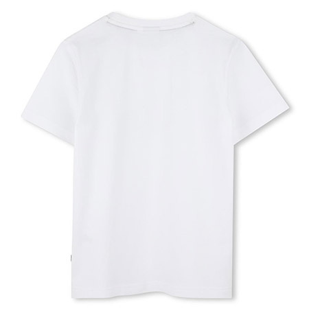BOSS KIDS T-shirt chłopięcy z krótkim rękawem biały 