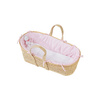 PICCI NeNe Palm basket with mattress and teddy bear pastel pink