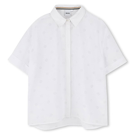 TWINSET Girls short sleeve shirt, white