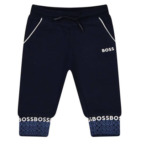 BOSS Kids Dres dziecięcy dla chłopca dwuczęściowy granatowy