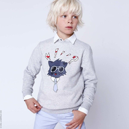 KARL LAGERFELD KIDS Spodenki chłopięce jeansowe 