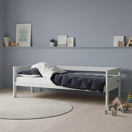 LIFETIME Kidsrooms ELEMENTS Łóżko dziecięce pojedyncze 90x200 cm, białe