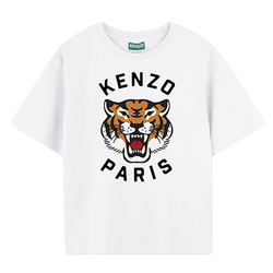 KENZO Kids Children's T-shirt with Tiger print, white