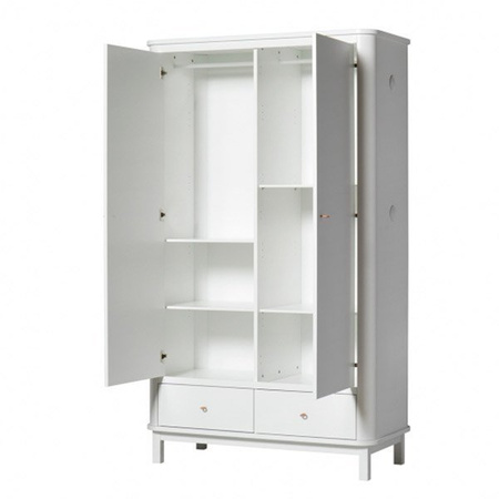 OLIVER FURNITURE Szafa dziecięca dwudrzwiowa WOOD biała