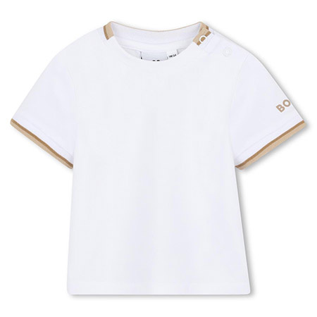 BOSS Kids Komplet chłopięcy ogrodniczki i t-shirt 