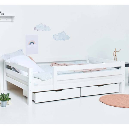 Hoppekids ECO Luxury toddler bed white with 3/4 bed rail 90x200 cm