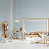 OLIVER FURNITURE CAMP Вішалка для одягу, білий/дуб