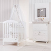  PICCI Nene Baby bed with bear application with blue ribbon