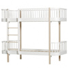  OLIVER FURNITURE Двоярусне ліжко Wood Original Bunk Loft 90x200 см, білий/дубовий колір
