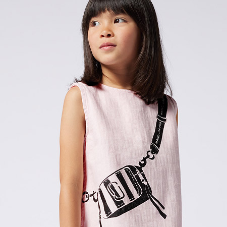 THE MARC JACOBS Girls sleevless snapshot bag dress, pink