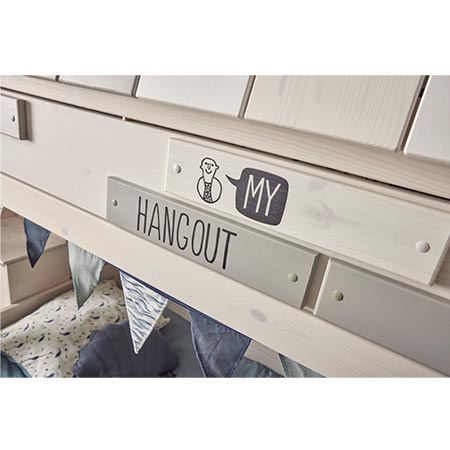 LIFETIME Kidsrooms Łóżko dziecięce na niskiej antresoli My Hangout, whitewash
