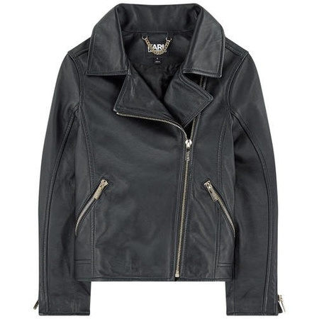 KARL LAGERFELD KIDS Kurtka skórzana dziewczęca