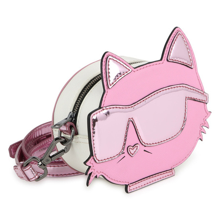 KARL LAGERFELD Kids MINI MI Сумка через плече для дівчинки у формі кота, рожева