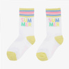 BILLIEBLUSH Girls white socks with colorful print