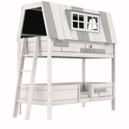 LIFETIME Kidsrooms Bunk Bed with Ladder 90x200 cm My Hangout, white
