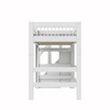 LIFETIME Kidsrooms Łóżko wysokie 152 cm ze schodkami - Breeze, białe