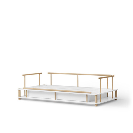  OLIVER FURNITURE CAMP Дитяче ліжко-кушетка, білий/дуб