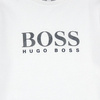 BOSS Kids T-shirt chłopięcy z krótkim rękawem biały logo