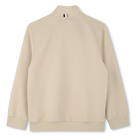 BOSS Kids Boys zipped cardigan, sand