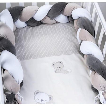 PICCI SLEEPY Otulacz/reducer do łóżeczka dziecięcego biało-beżowo-brązowy